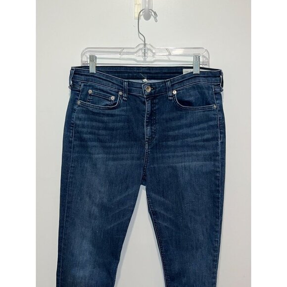 Rag & Bone Blue Cate Mid-Rise Ankle Skinny Jeans Women's Size 31 - Picture 2 of 9